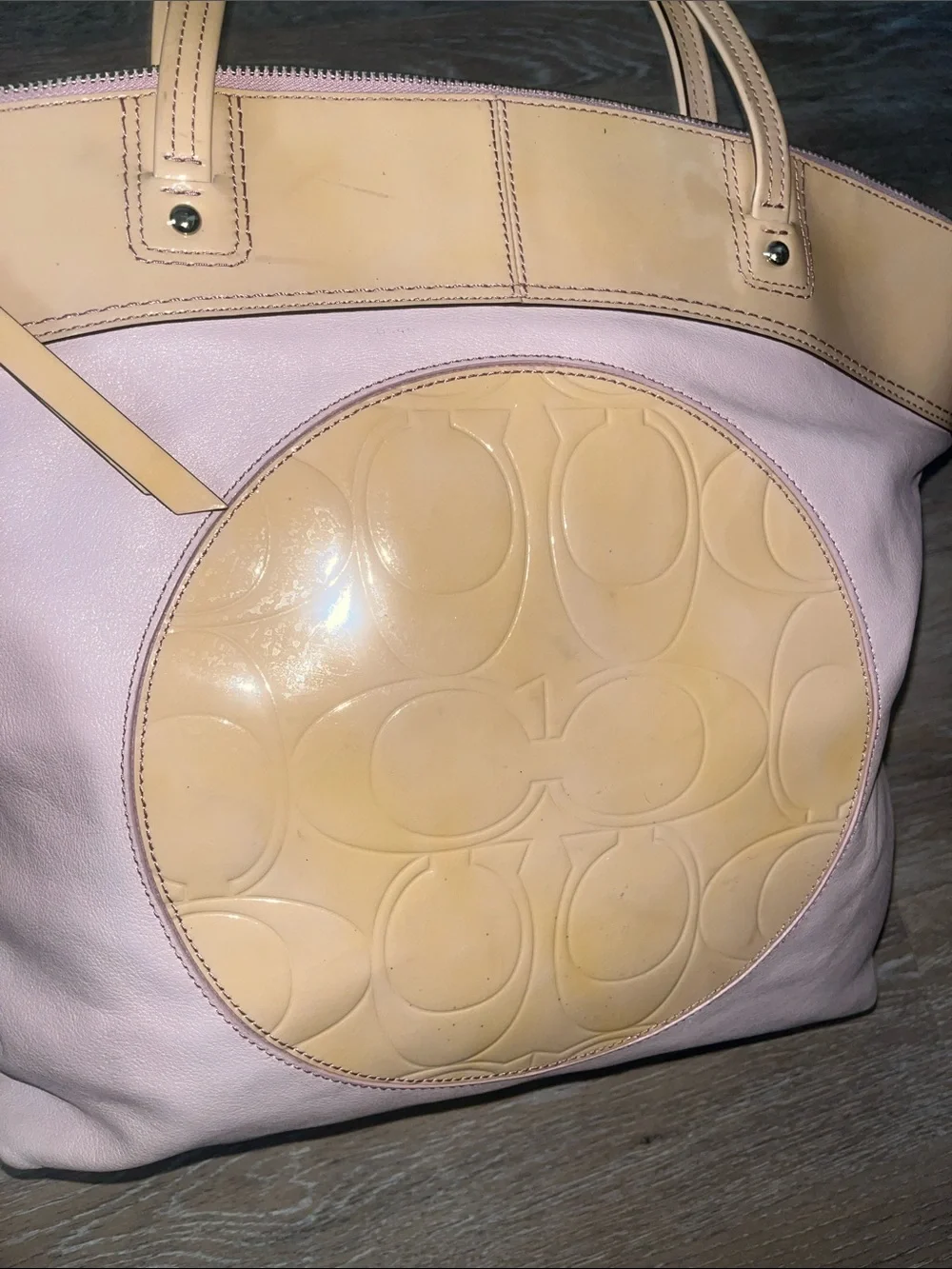 Coach Signature Laura Tote - Tattersall Interior Lining